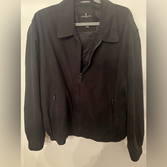 LONDON FOG MEN’S MICROFIBER GOLF JACKET. BLACK. SIZE. XL - Picture 1 of 7